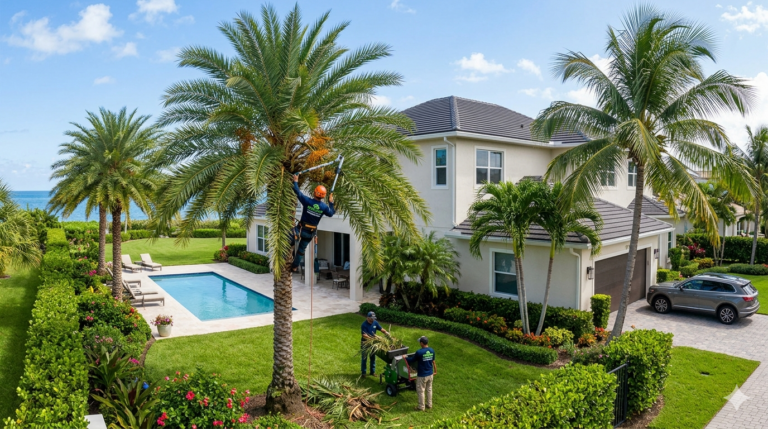 How Palm Tree Maintenance Protects Property